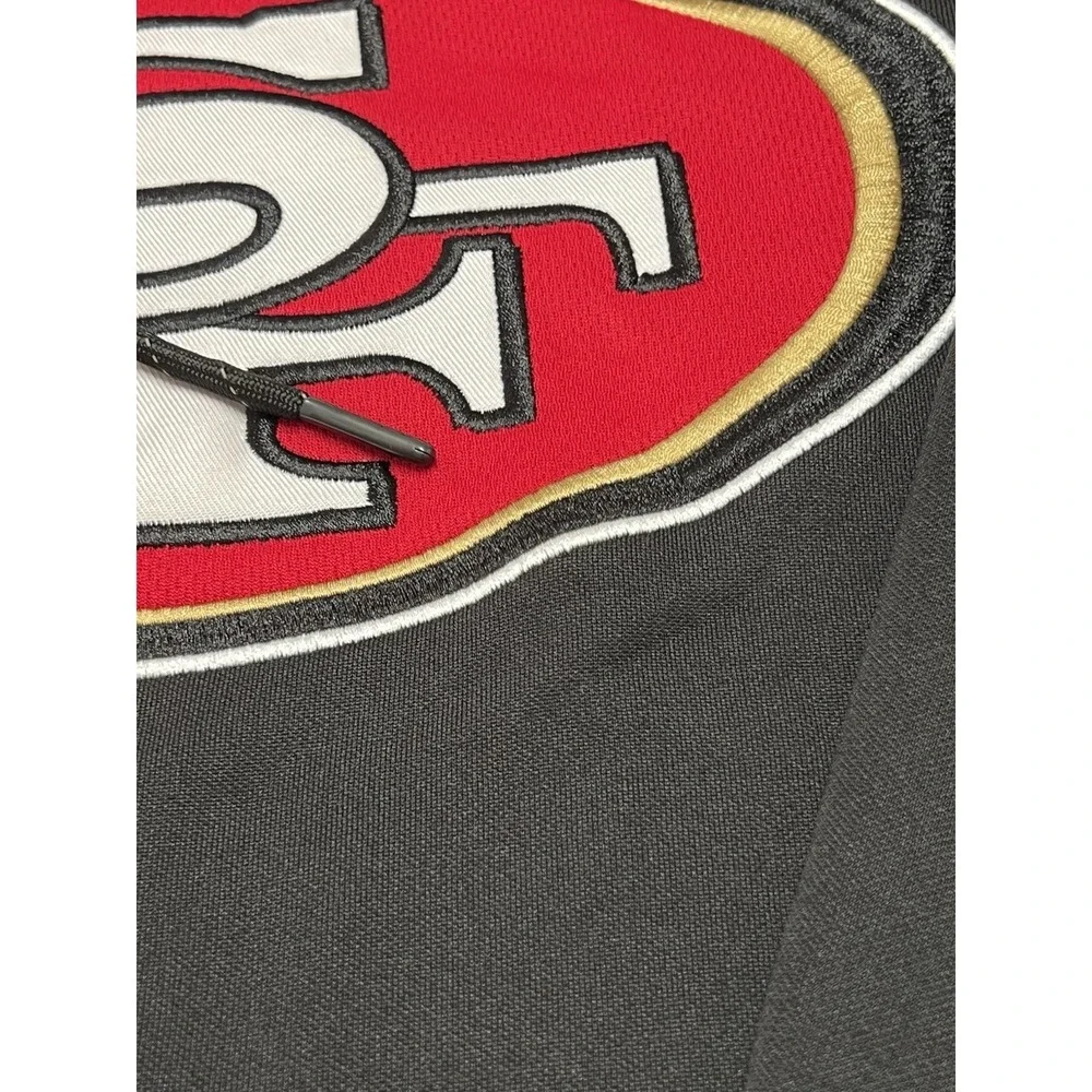San Francisco 49ers Small Men's Stitch Logo NFL Ultra Game Black‎ Hoodie NWOT